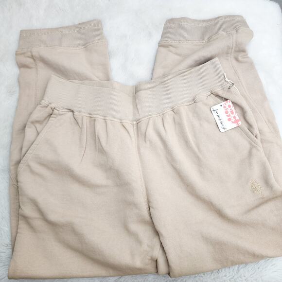NEW Free People Hatch Maternity Sweatpants Wideband Relaxed Flowy Sand S - Picture 1 of 13